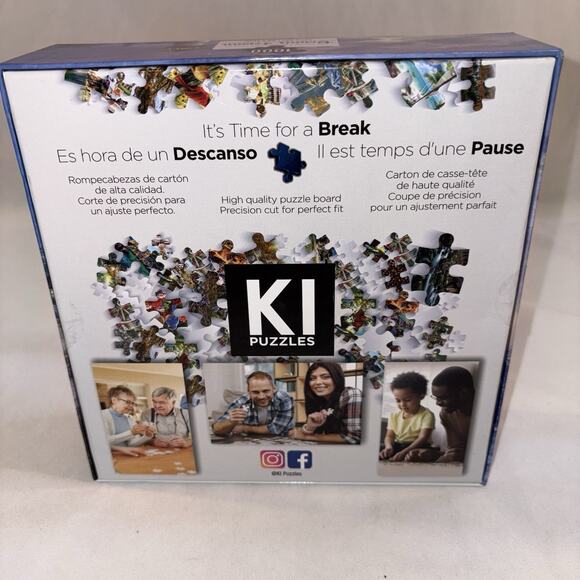 Dennis Lewan Art Puzzle White Cliff Bay Lighthouse Cottage Karmin 1000pc NEW - Picture 6 of 6